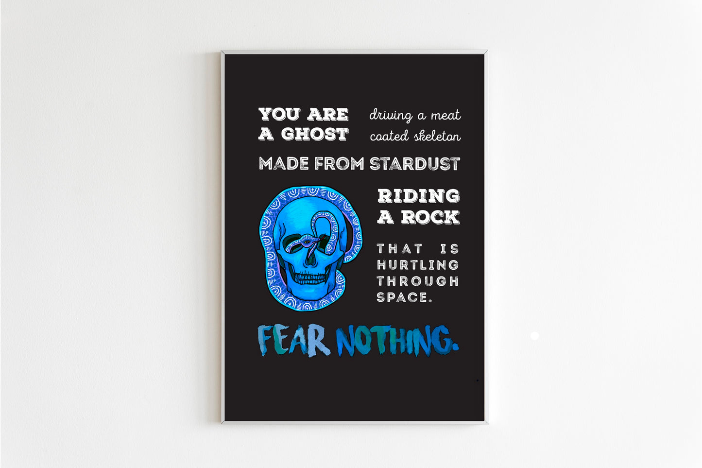 Fear Nothing Print | Skull & Snake